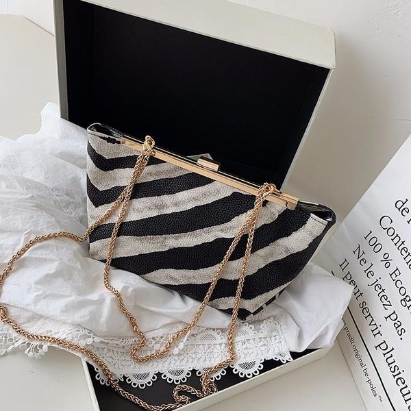 

2020 fashion one-shoulder handbag small leather crossbody bag brand bag leopard zebra pattern design handbag