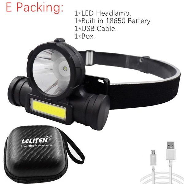 

usb rechargeable portable mini flashlight lantern q5cob led headlamp 1 built in 18650 battery outdoor camping headlight bbyodv alice_bag
