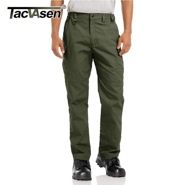 

tacvasen rip-scargo pants men's work trousers full length tactical hunting hiking army pants training, Black