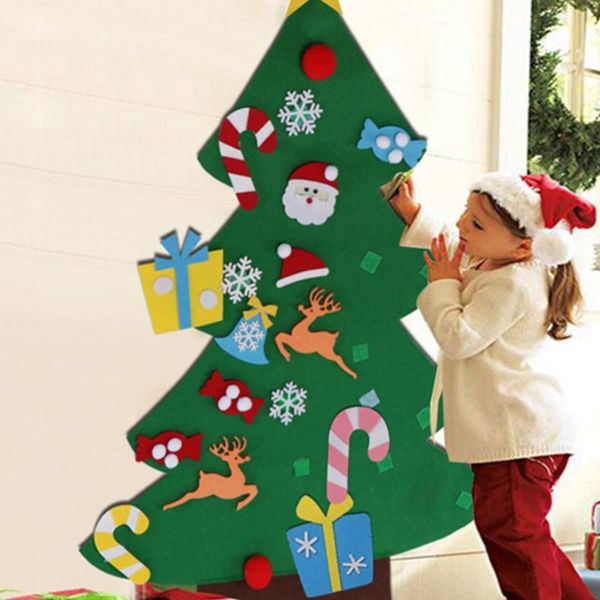 

diy войлок рождественской елки семьи гобелен украшения рождественской елки для детей новый год подарок украшения искусственные