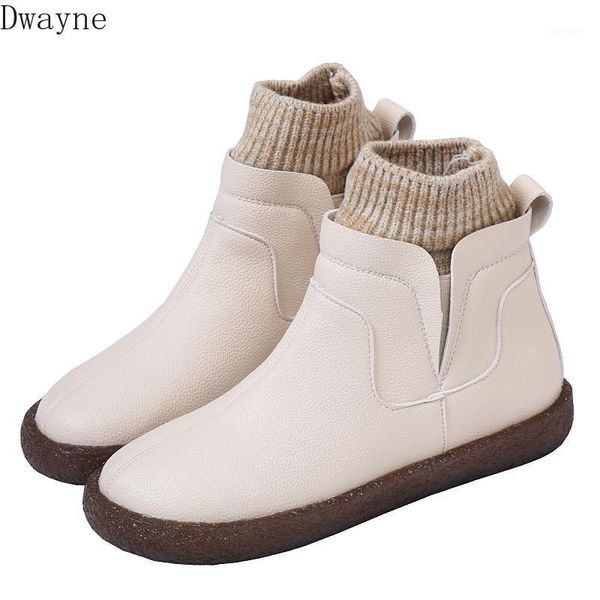 

boots 2021 autumn fashion wool mouth short handmade comfortable soft bottom socks art wild women1, Black
