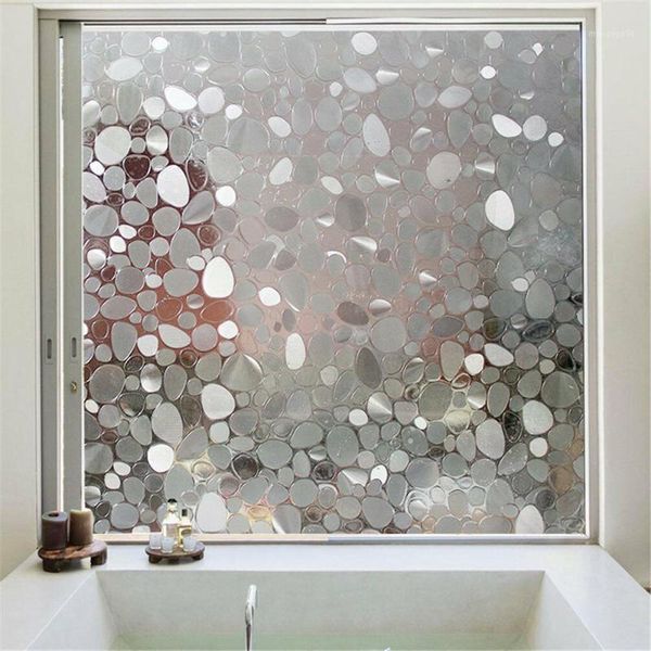 

3d static cling frosted bathroom window glass film sticker privacy home decor window treatments & hardware1