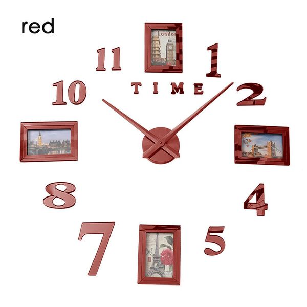 

p frame saat wall clock horloge reloj de pared duvar saati relogio de parede klok modern design watch 3d large luminous bbydwe lg2010