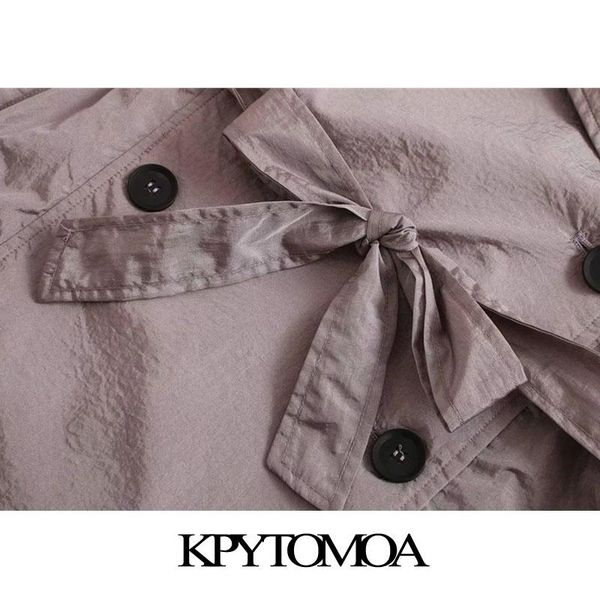 

kpytomoa женщины мода с поясом двухбордовые свободные требовые пальто урожай сроки с длинным рукавом карманы женская верхняя одежда chic ove, White;black