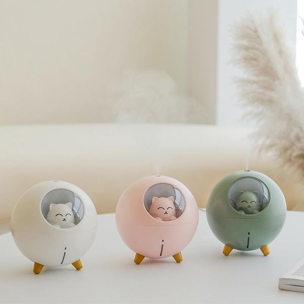 

humidifiers eloole 220ml mini usb air humidifier mute mist maker cute planet cat air-humidifier colorful led light for car office home1