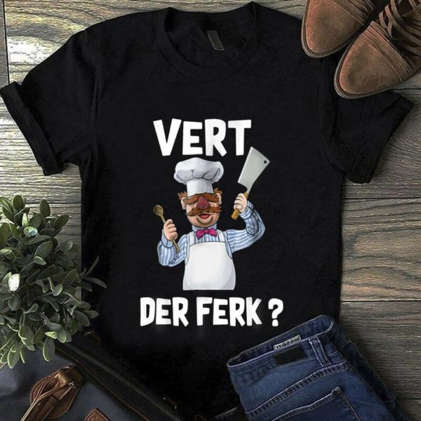 

vert der ferk swedish chef the muppet show t shirt black cotton men s-6xl sport hooded sweatshirt hoodie
