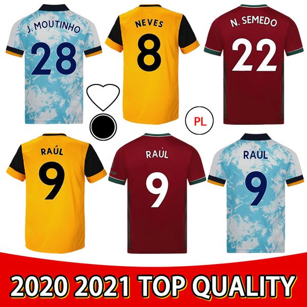 

2020 new soccer jersey adama raul neves diogo j. boly doherty j.otto 2021 home away high-quality men's kids kit football shirt, Black;yellow
