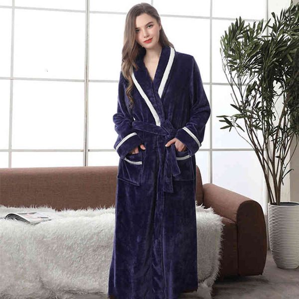 

women's sleepwear bathrobes warm winter lady terry soft solid long sleeve robes for women fluffy kimono dressing gown 7lvy, Black;red
