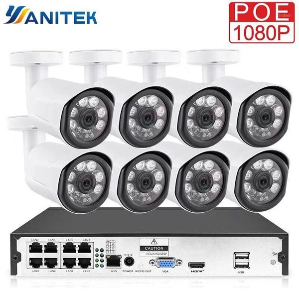 

yanitek 8ch 1080p poe cctv system 2.0mp security camera hd ip camera outdoor waterproof motion detect video surveillance system1