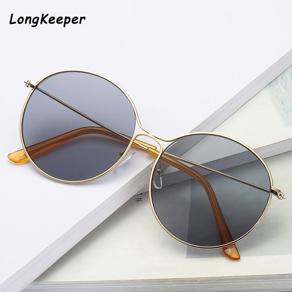 

round sunglasses women man brand designer oversized vintage retro sunglass driving sun glasses metal eyewear uv400, White;black