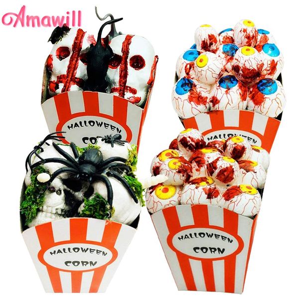 

ужасы amawill halloween popcorn декор искусственный foam card paper страшные реквизит simulation паук мышь кровавые глаза popcorn 8d yxlmix