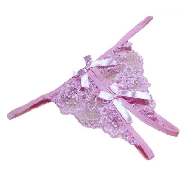 

2020 new women lace deep open fork transparency tanga bowknot featured strappy panties z9081, Black;white