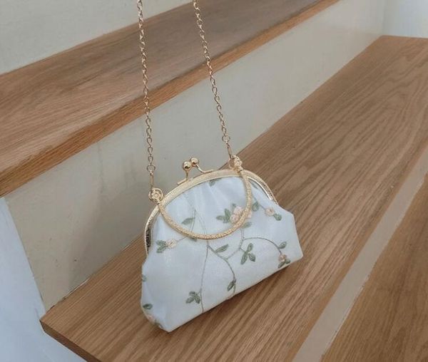 

women evening bag embroidered flowers clutch wallet lady purse