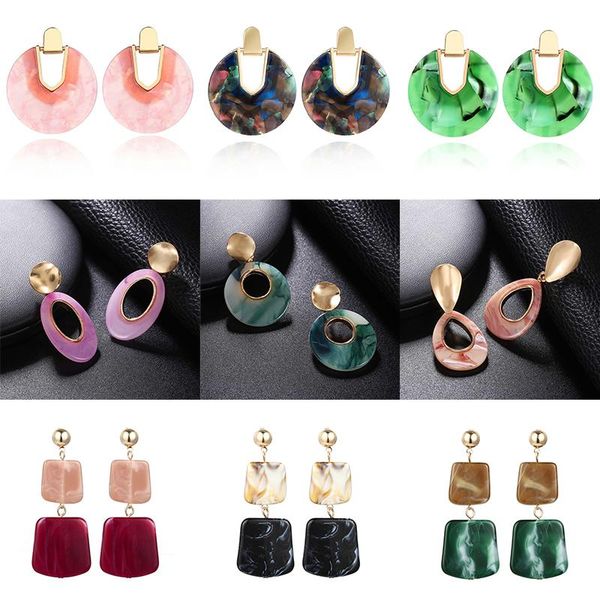 

dangle & chandelier design geometry drop earrings for women acrylic large earring boho creative christmas gifts, Silver