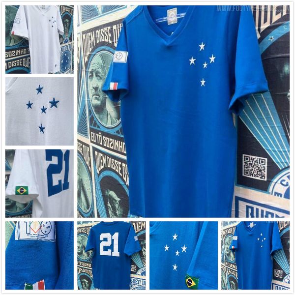 

2021 cruzeiro centenary home blue away qhite soccer jersey 2022 camiseta de fútbol léo sassá régis dedé cacá william pottker football shirt, Black;yellow