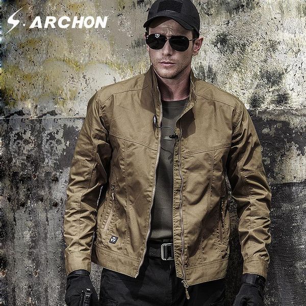 

men's jackets autumn tactical field bomber jacket, clothes special forces army jackets, fall spring casual male slim pilot coa, Black;brown