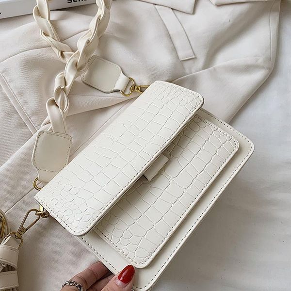 

cross body autumn and winter handbag women 2021 retro stone pattern small square bag fashion lady shoulder messenger