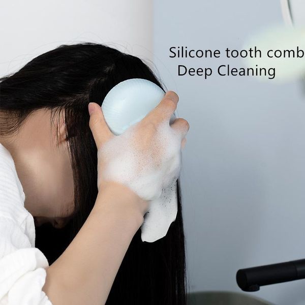 

силиконовые кисти для волос шампунь голова кисть головной голову spa для похудения массаж кисточка для волос для волос моющий душ