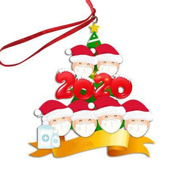 

2020 персонализированные семьи рождественских украшений kit diy имя blessing рождественской елки висячего кулон творческого подарок dropship