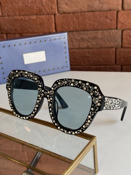 

2021 new 3808s style star with a fashion round frame sunglasses exquisite broken drill workmanship fashion temperament all-match women'