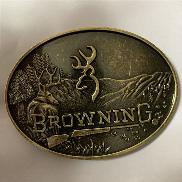 

browning hunting western cowboy belt buckle for fashion mens belts accessories, Slivery;black