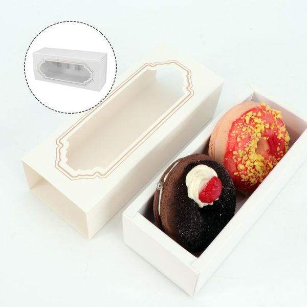 

gift wrap pcs dessert packing paper box with window boxes for 5 macarons