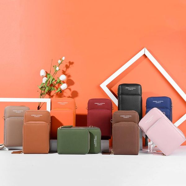 

2020 new women mobile phone bag buckle shoulder messenger bag large capacity new stylish handbag