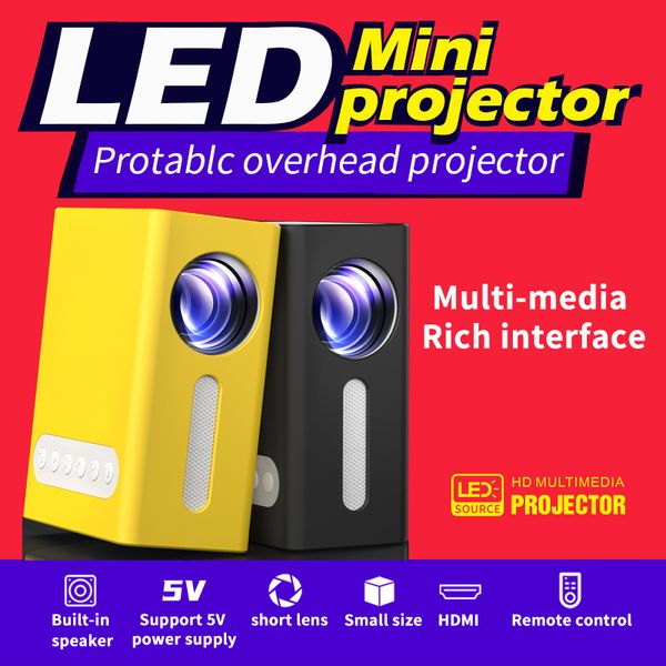 T300 Mini Projetor de Vídeo Portátil LED Projetor Vídeo Casa Cinema Cinema Jogo Cinema Escritório Vídeo Projetores HDMI 1080P Beamer
