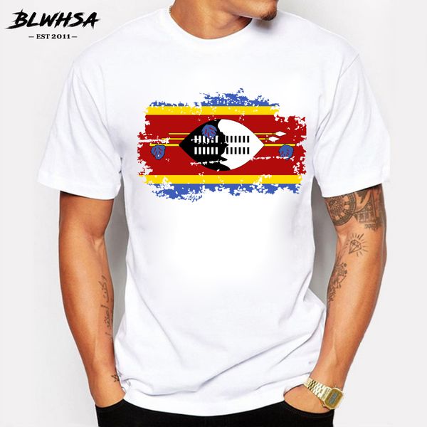 

blwhsa swaziland flag fashion short sleeve cool summer swaziland national flag funny clothing sport hooded sweatshirt hoodie men t shirt