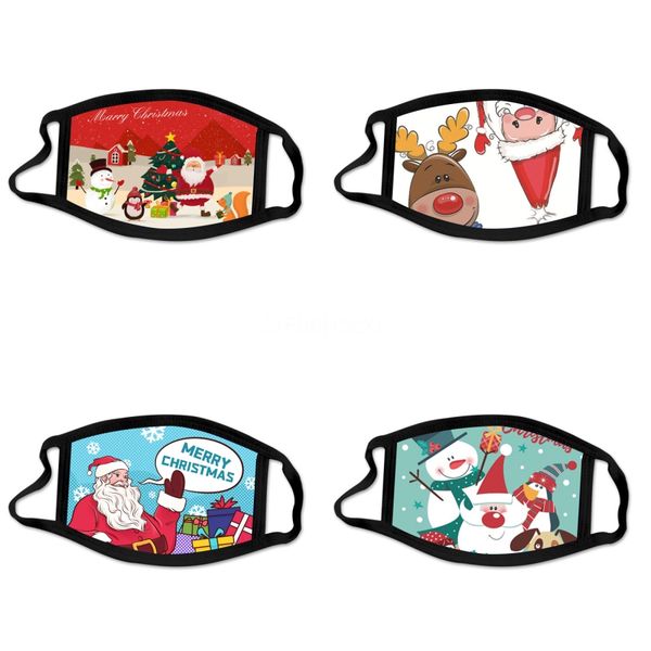 

prective ice silk face mask mascherine camouflage strawberry print anti dust breathable mouth designer face masks#822, Black