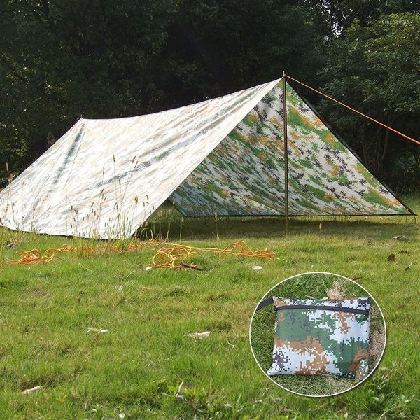 

menfly 3x3m camping awning wear-resistant oxford camouflage tent floor cloth windproof rainproof sunshade canopy picnic mat1