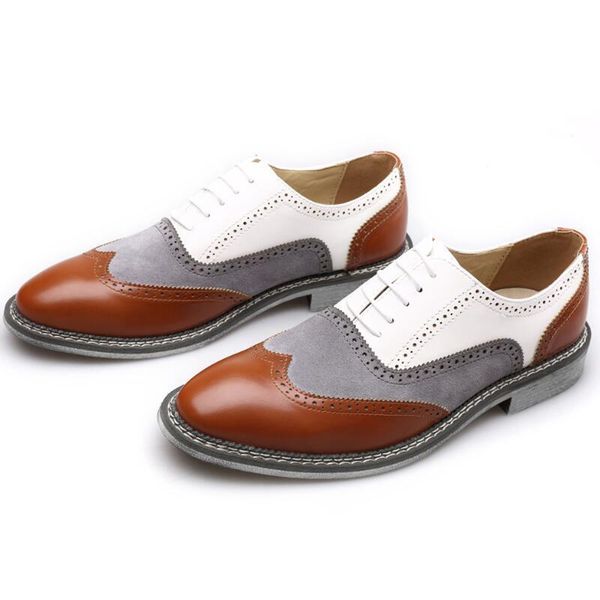 

men's business casual shoes brock color matching oxford shoes pointed toe increased hollow breathable leather, Black