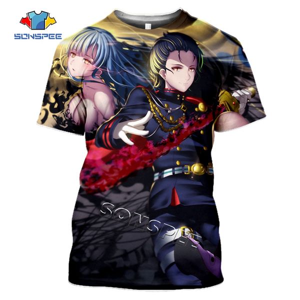 

summer homme pullover seraph of the end anime 3d 3d print shirts aesthetic funny oversized men clothing
