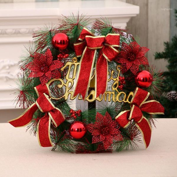 

decorative flowers & wreaths christmas ornament wreath knitting festival wedding birthday party decoration wall ornament1