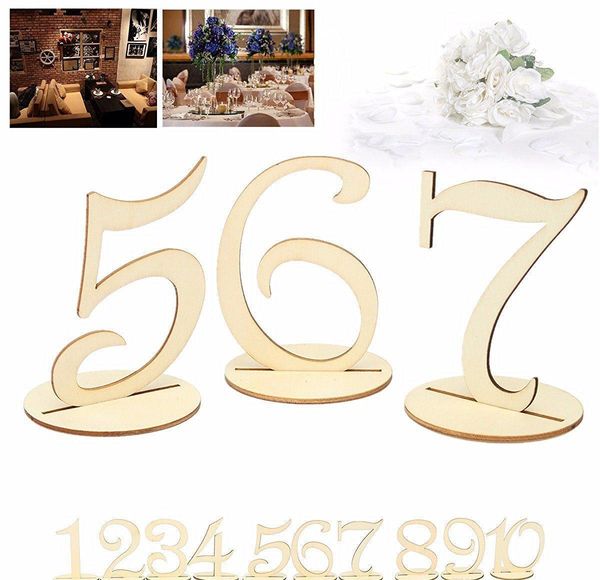 

wooden table number 1-20 wood wedding table numbers with holder base for wedding party home decoration vintage birt wmtinw dayupshop