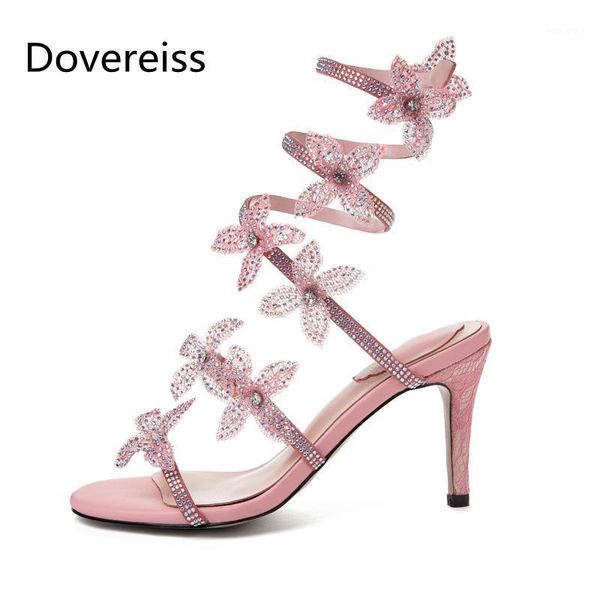 

dovereiss fashion women's shoes summer new consice elegant pure color flowers gladiator narrow band party shoes sandals 32-411, Black