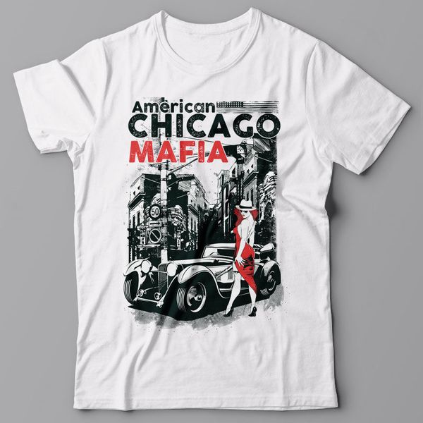 

print mens t shirt graphic tee american chicago mafia usa gangster gift idea summer style t shirt men sport hooded sweatshirt hoodie