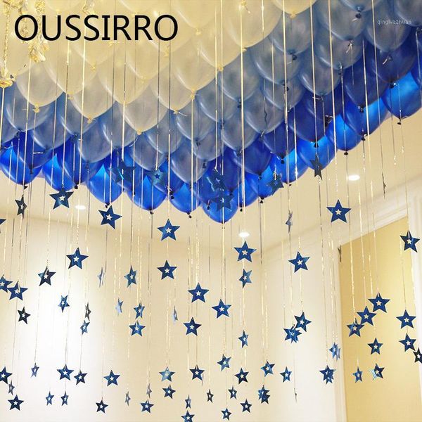 

100 pcs balloon pendant five - pointed star table disperse partie confettis argent pour garden party decoration1