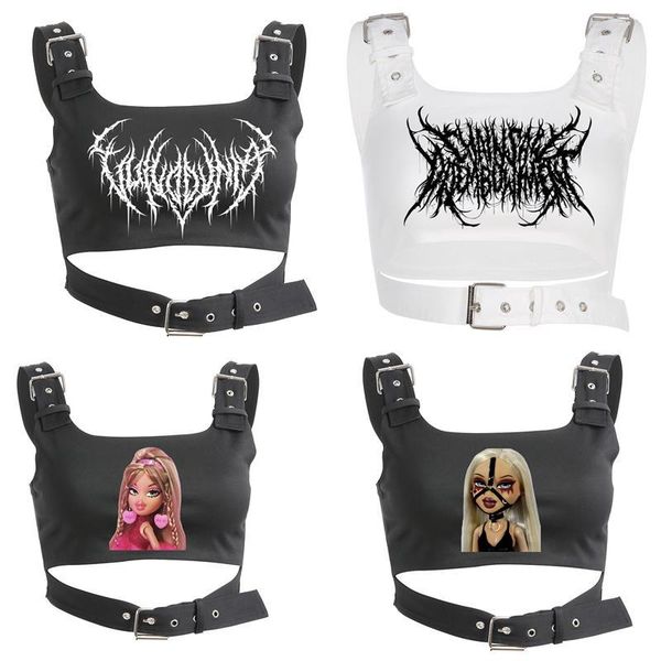 

bratz vest aesthetic vest y2k vest 90s 90sfashion dark gothic harajuku cyber, White