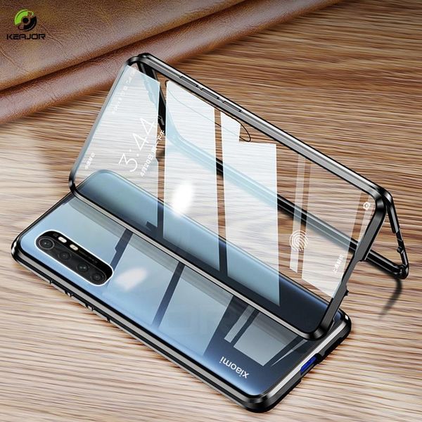 

magnetic case for xiaomi mi note 10 lite case dual side tempered glass hard cover for mi note 10 lite funda h jlldrd