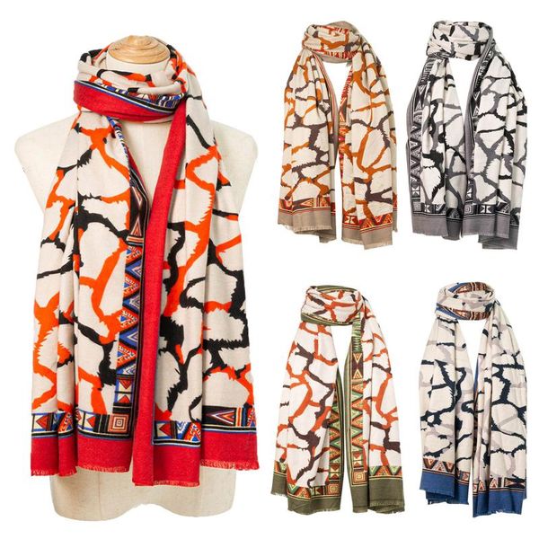 

2021 autumn scarf 2020 women leopard printing splicing scarf fashion female multi-purpose shawl scarves lady, Blue;gray