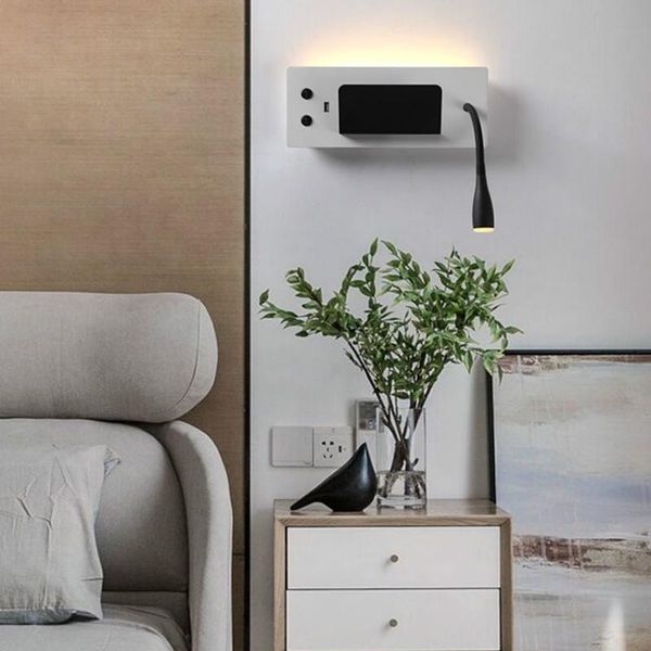 

wall lamp bedside lamp reading with switch mobile phone holder rechargeable l bedroom room wall zm111204