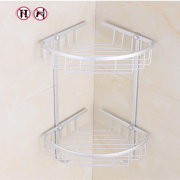 

bathroom aluminum rack toilet storage wall hanging triangle bathroom shower room punching shower room1