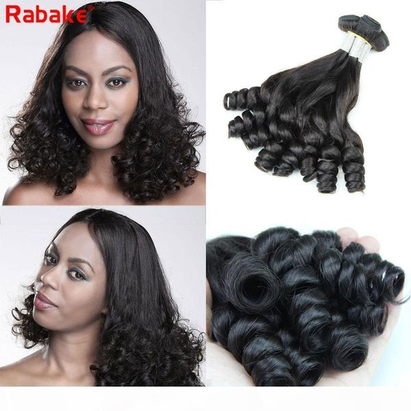 

9a grade peruvian funmi boucy curls 3 4pcs human hair bundles rabake brazilian raw indian malaysian aunty funmi curly hair weave extensions, Black