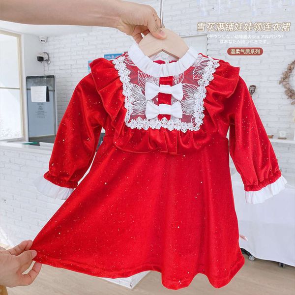 

new children's veet 2020 girls' plush winter baby's first year drs princs skirt cq009, Red;yellow