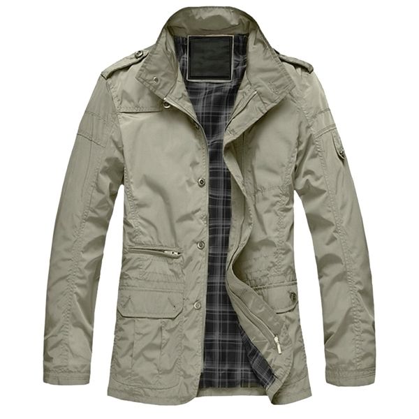 

m-5xl men big size casual long jacket spring autumn male business windbreak thin outwear parka loose varsity bomber coat 201130, Black;brown
