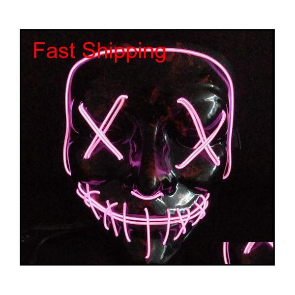 

halloween el wire mask cold light line ghost horror mask led party cosplay masquerade street dance halloween r qyluko bdefashion, Silver