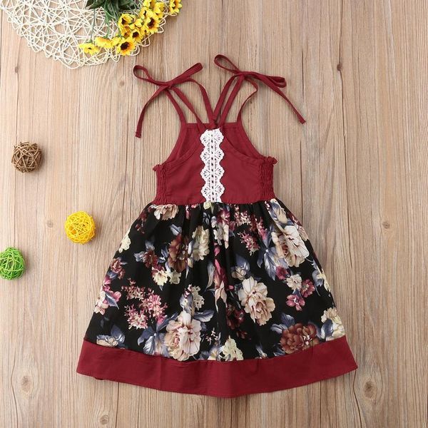 

flower kid baby girls dress sleeveless lace vintage party wedding holiday beach dress for girls princess baby girls dr sqcnom