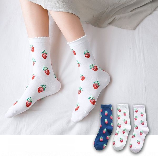 

ins фрукты клубника корея сладкие фрукты клубника молоко хлопка удобные lori женские носки мода носки soig0, Black