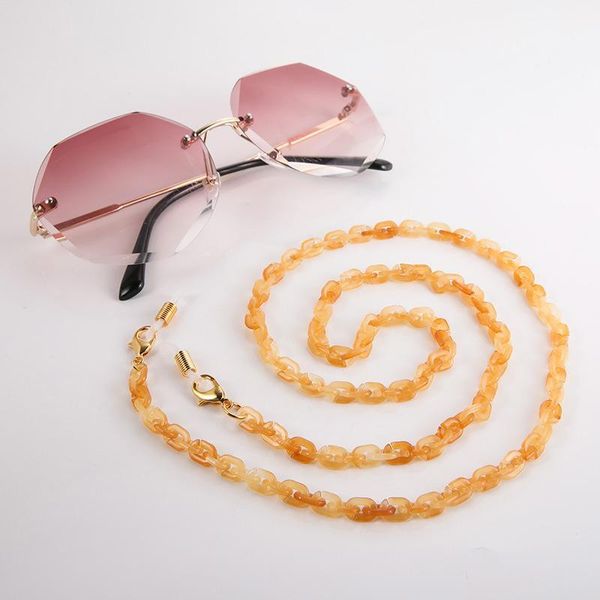 

2021 chic korea resin acrylic children's mask chain fashion women casual sunglasses chain accessories 2021 chic h bbylog